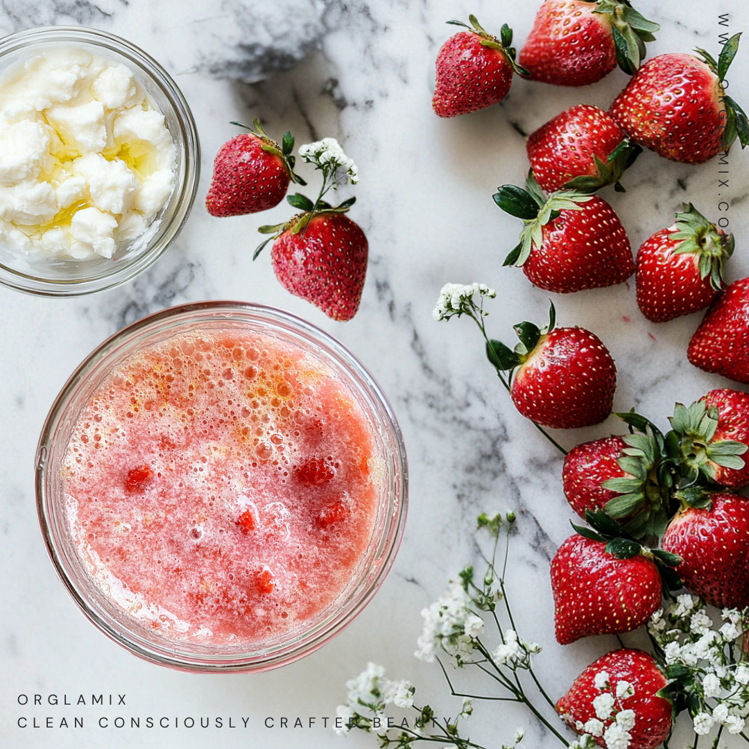 DIY Strawberry Smash Moisturizer for Soft, Radiant Skin | Orglamix