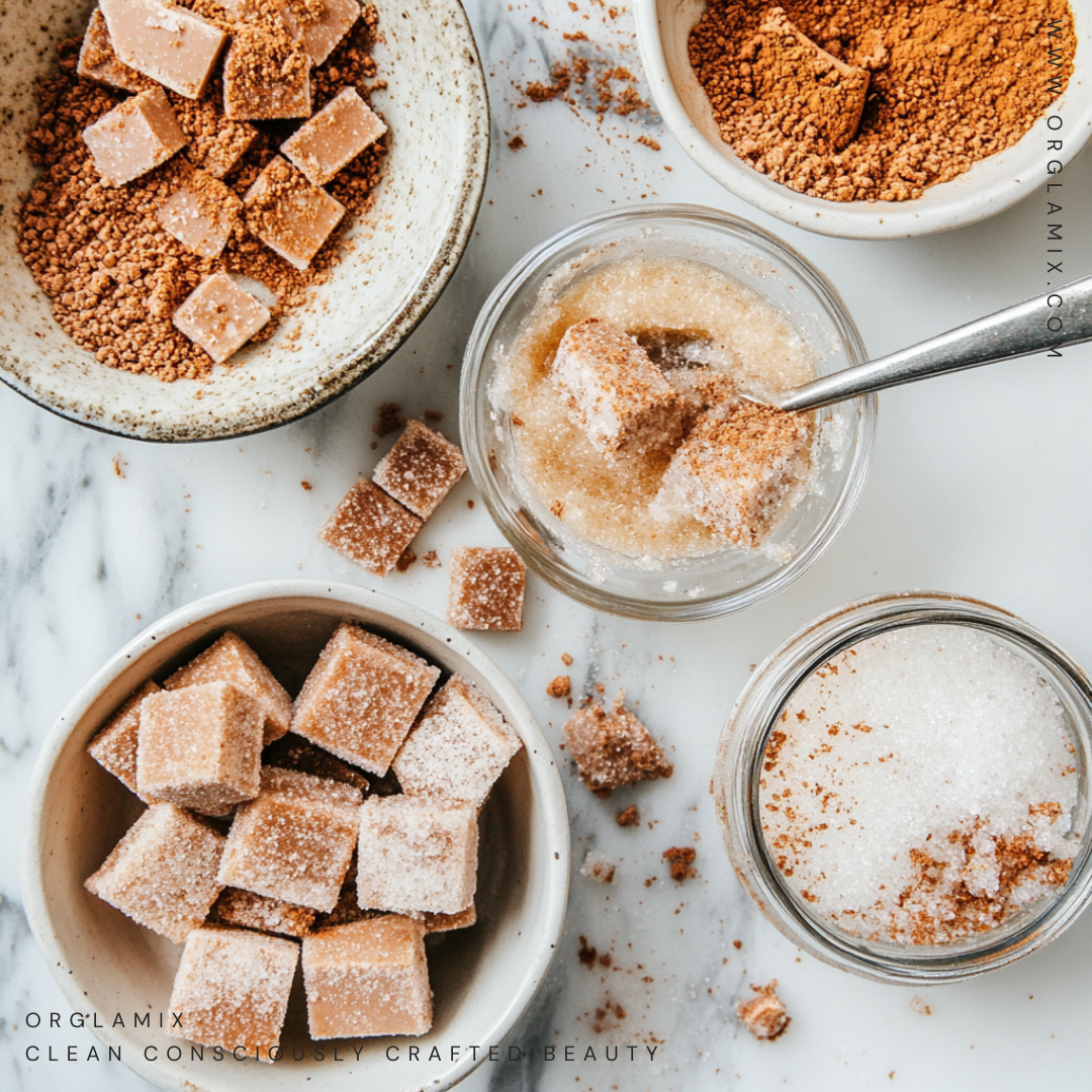 DIY Spicy Cocoa Body Scrub Cubes for Smooth Skin | Orglamix.com