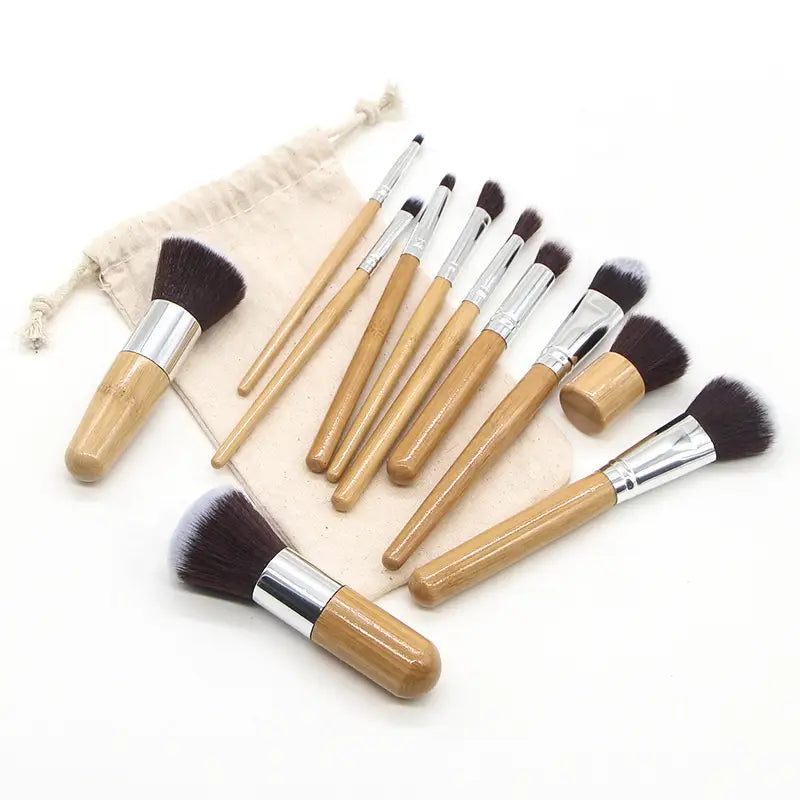 Cruelty Free Makeup Brush Set | Bamboo & Synthetic Bristles | Orglamix