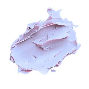 Lavender lip balm texture showing creamy non-sticky finish