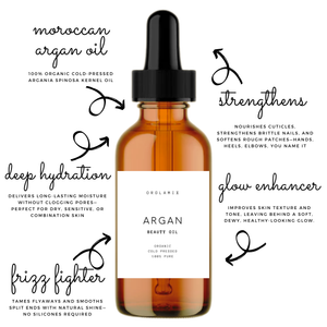 Moroccan Argan Oil Cold Pressed - Multi-Use Glow Enhancer
Use it on face, hair, body, or nails for a head-to-toe glow and silky-soft finish. Orglamix.com