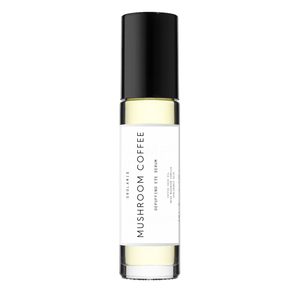 Orglamix Mushroom coffee eye serum combines caffeinated coffee extracts with medicinal mushrooms (like Reishi or Snow Mushroom) to reduce puffiness, brighten dark circles, and hydrate the delicate under eye area. 