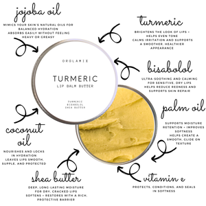 Turmeric Lip Balm with Natural Oils brightening lip balm