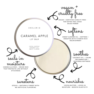 caramel apple moisturizing fall lip balm
