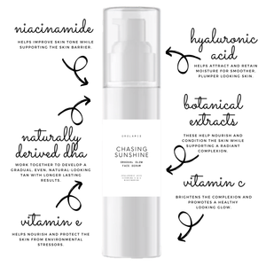 gradual glow face serum chasing sunshine tiktok trending sunless face serum 2026