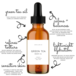 green tea oil antioxidant rich face oil for dull and tired skin