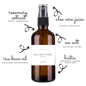 natural sea salt hair spray for volume and texture | Orglamix.com