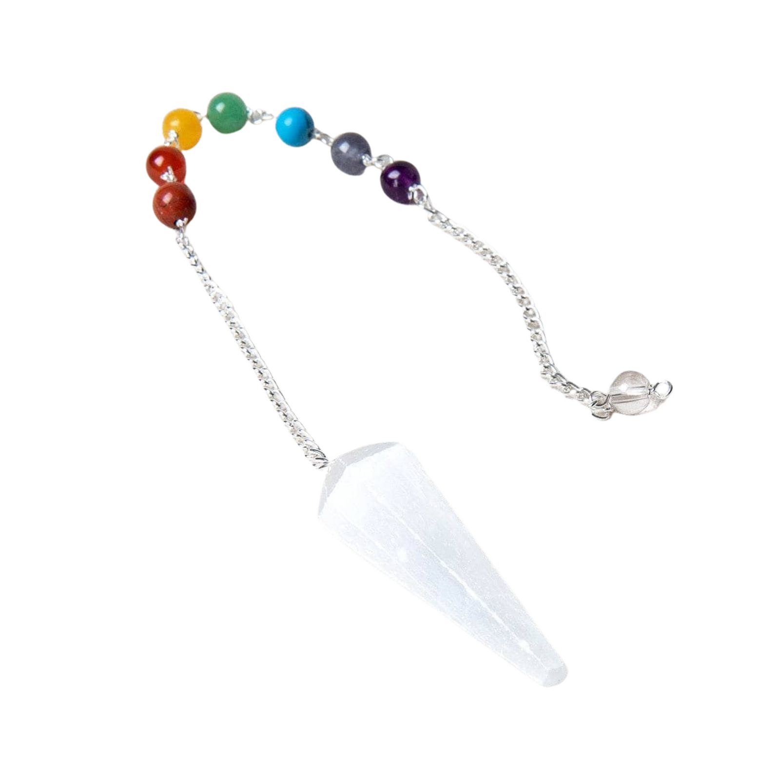 Selenite Crystal & 7 Chakras Pendulum