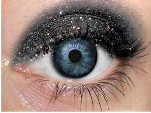 black and silver glitter eye makeup