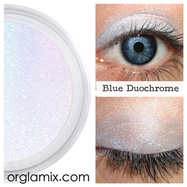 Blue Duochrome Eyeshadow Effects - Cruelty Free Makeup, Best Mineral Makeup, Natural Beauty Products, Orglamix