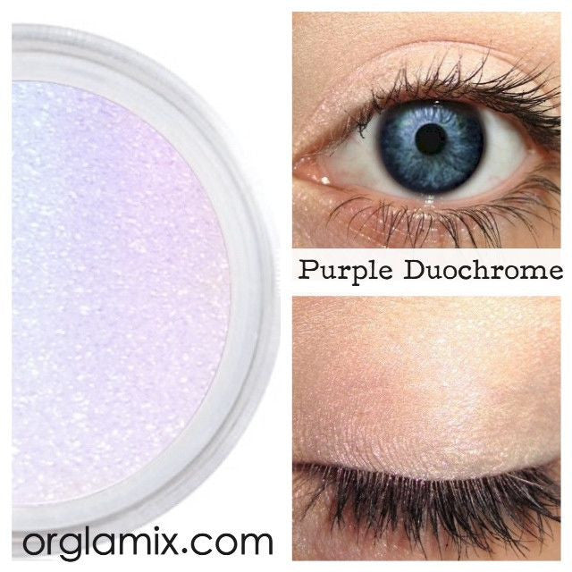 Purple Duochrome Eyeshadow Effects - Cruelty Free Makeup, Best Mineral Makeup, Natural Beauty Products, Orglamix
