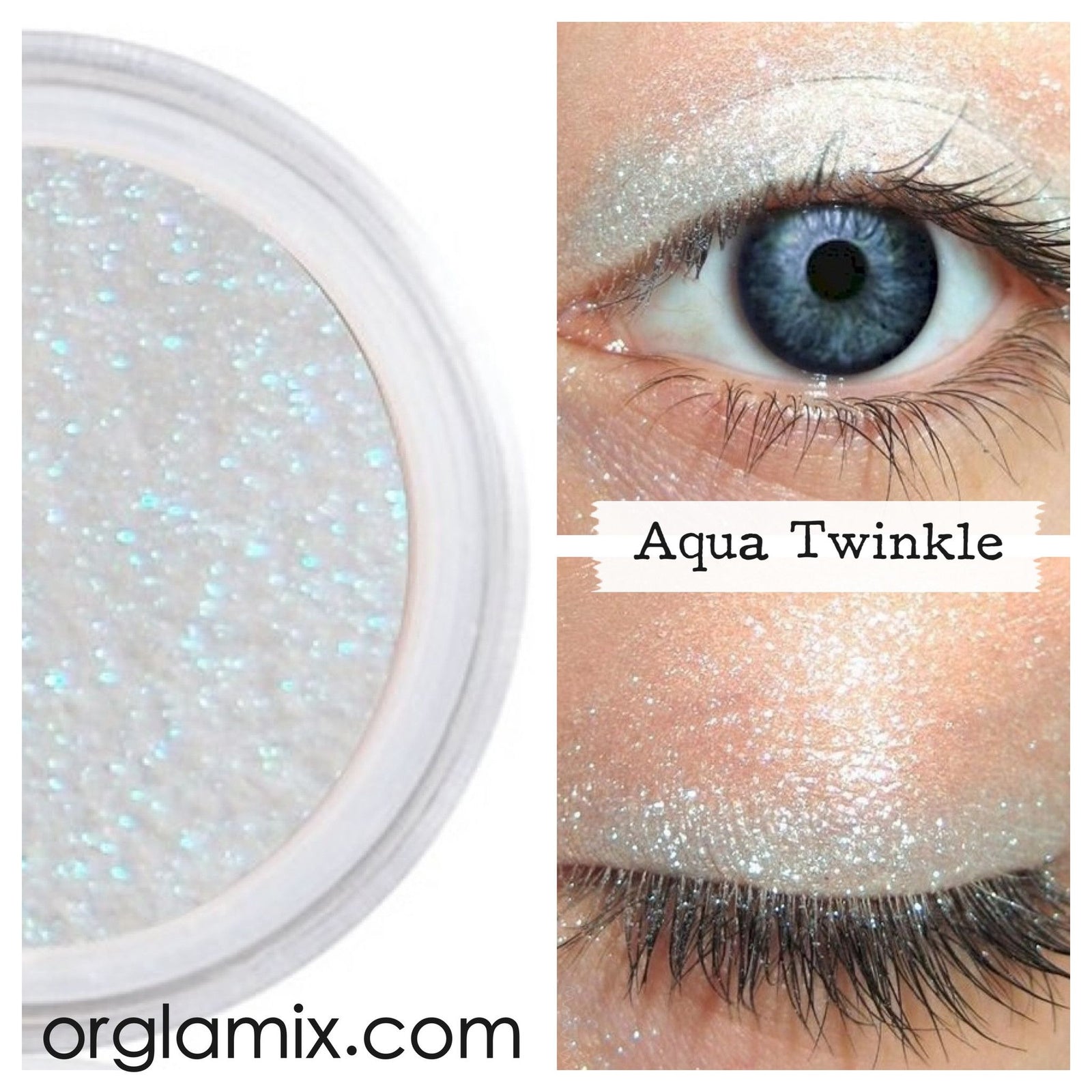 Aqua Twinkle Effects Eyeshadow - Cruelty Free Makeup, Best Mineral Makeup, Natural Beauty Products, Orglamix