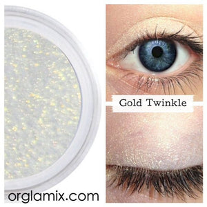 Gold Twinkle Effects Eyeshadow - Cruelty Free Makeup, Best Mineral Makeup, Natural Beauty Products, Orglamix