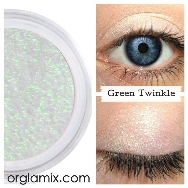 Green Twinkle Effects Eyeshadow - Cruelty Free Makeup, Best Mineral Makeup, Natural Beauty Products, Orglamix